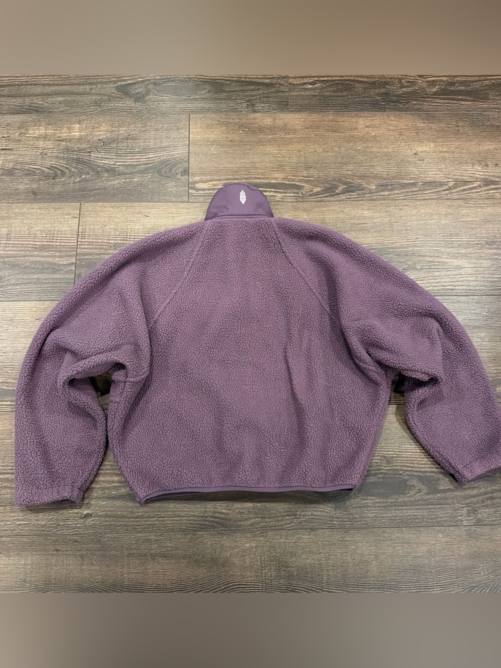 FP Movement Free People Hit The Slopes Fleece Jacket XSmall Purple Teddy Snap - Picture 5 of 7